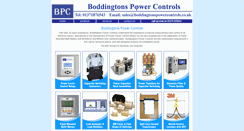 Desktop Screenshot of boddingtonspowercontrols.com