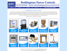 Tablet Screenshot of boddingtonspowercontrols.com